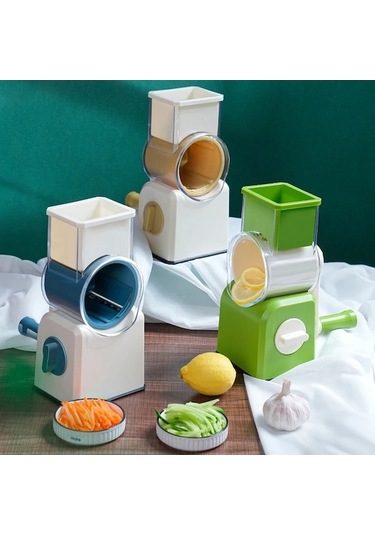 Dancemonkey Cbtx 3'ü 1 Arada Siklon Ev Sebze Doğrayıcı El Krank Silindiri Küçük Boyutlu Çok Fonksiyonlu Parçalayıcı Açık Sarı Açık Sarı