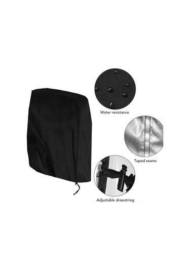 Dianziye Foldable Sandalye Koruyucu Kılıfı - 210d Oxford Kumaş + Pu Kaplama, Su Geçirmez, Hava Dayanıklı, 34x71x110 Cm Siyah