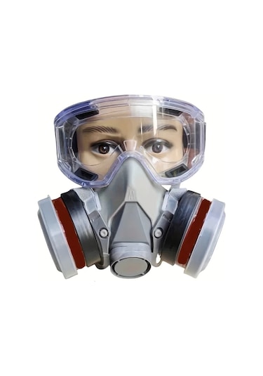 Willowhaven 6200-p-a-1 Yeniden Kullanılabilir Yüz Maskesi Ve Gözlük Seti - Toz Koruma %90 Verimlilik