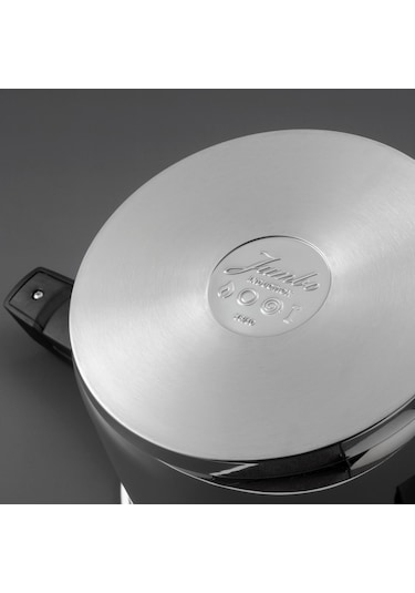 Jumbo Procook 4,5 Lt Siyah - Gri Düdüklü Tencere Gümüş - Siyah