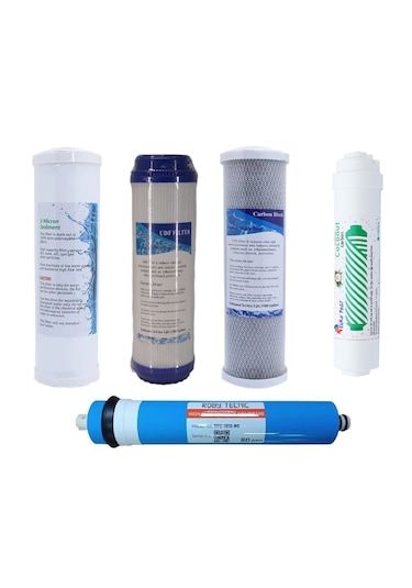 10" Açık Kasa Takım Su Arıtma Filtresi Membranlı Set 5'li