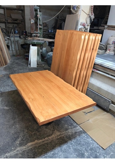 Bintaşmobilya Kayın Rengi Kütük Masa Üstü-120X75.Cm