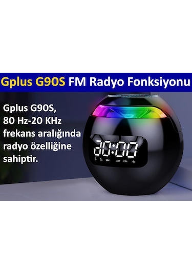 Gplus G90S Bluetooth 5.0 Çift Alarmlı Radyolu Dijital Masa Saati