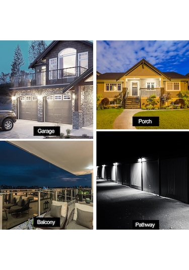 L6060-2 40leds Açık Güneş Işıkları Klipsli Hareket Sensörü Siyah Siyah