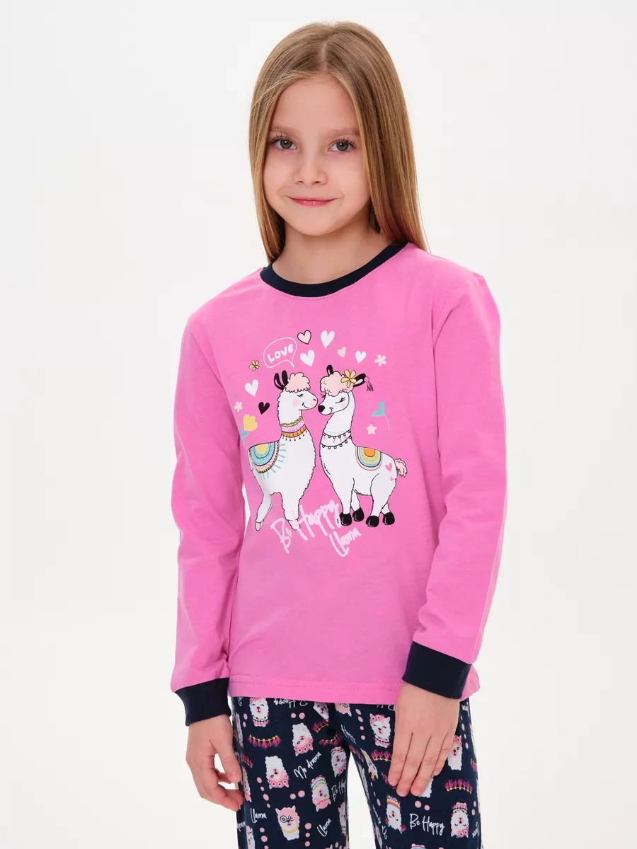 T-sod Pjama Şort Ve Uzun Kollu Üst İle 149822605 Pembe