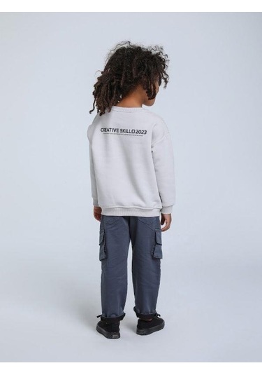 Jack Lions Erkek Bebek Kargo Cep Detaylı Pantolon-14752 Gri