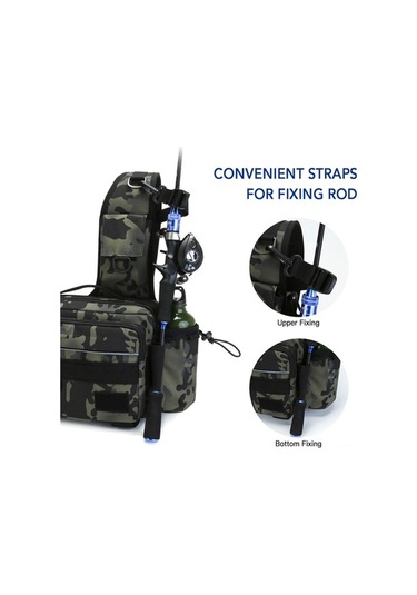 Artfulabode Yem Suya Organizer Olta Olta Mekan Makara Fonksiyonlu Dış Depolama Dayanıklı Çok Çantası Çantası Çantası Çantası Bel Askı Za Fishing Bag