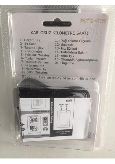 Kablosuz Kilometre Km Saati Yol Bilgisayarı Sayaç Hız Göstergesi Turuncu