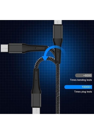 Prestigegoods 2.4a Usb Tip C Mikro Usb Kablosu, Hızlı Şarj, Samsung Galaxy Xiaomi Huawei Uyumlu, Usb-c Şarj Kablosu