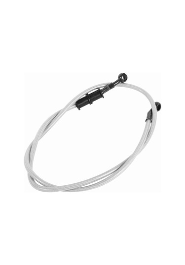 Konesam Motosiklet Fren Hortumu Gümüş 1200mm - Dayanıklı Çelik Dokuma + Pvc - 10mm 28 Banjo - Enduro, Motokros Uyumlu - Fren Hassasiyeti Artırıcı