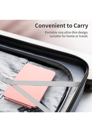 Vkemall Makyaj Aynası, 80 Led Işıklı Tuvalet Aynası, Kompakt Led Ayna, 3 Renkli Işıklı T