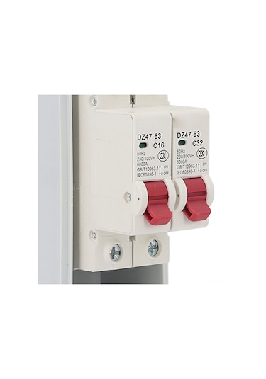 Aubyhe Dış Mekan Ip65 Su Geçirmez Dağıtım Kutusu, 2 Yollu Yangın Engelleme C Tipi Minik Devre Kesici, 16a-32a