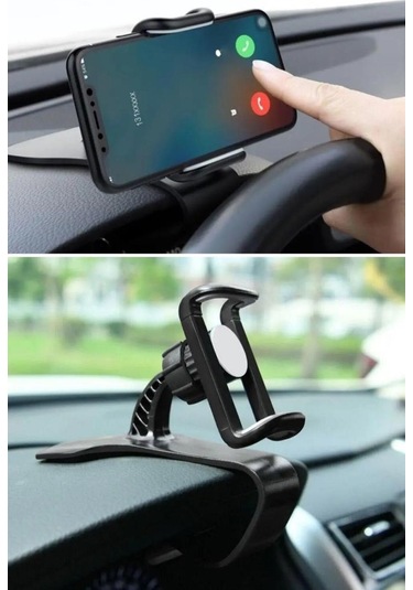 Araç İçi Konsola Takılan Döner Başlıklı Telefon Kıskacı Telefon Tutucu