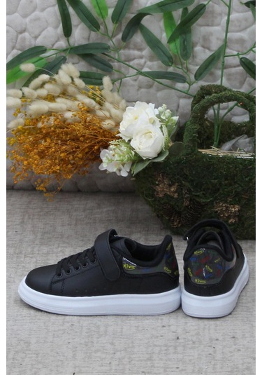 M.p 242 3317 Siyah Beyaz Rahat Hafif Kız Çocuk Ayakkabı 001