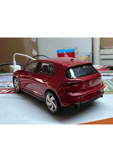 Oyuncak Metal Model Araba 1/36 Çek Bırak Vw Golf 8 Gtı Kırmızı