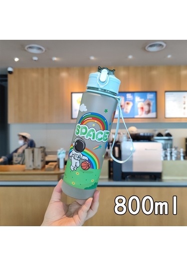 Yifomall Yeşil Uzaylı Desenli Yazlık Matara - Kayganlık Önleyici Sünger Kapaklı, Taşınabilir Kordonlu, Dayanıklı Pc Plastik İçecek Kopsu Diğer