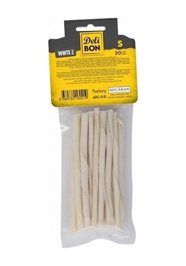 Delibon Deri Burgu Çubuk İnce Boy Beyaz 12'li