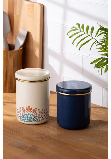 Emsan Hasbahçe Orta Boy Emaye Kavanoz