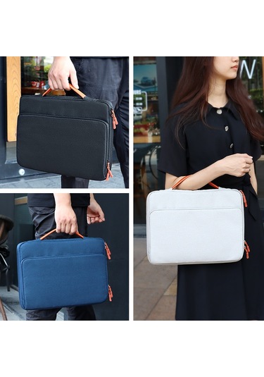 14.1-15.4 İnç Dizüstü Bilgisayar Çantası Koruyucu Kılıf Ultrabook Dizüstü Bilgisayar Çantası El Çantası Uyumlu Su Geçirmez Bilgisayar Çantası Kılıfı Saplı Gri Diğer