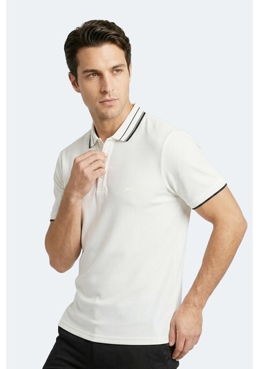 Slazenger Zınovıa Erkek Polo Yaka Beyaz Tişört