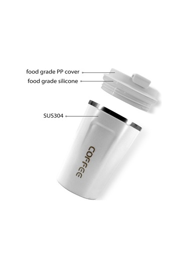 Ranyeek 510ml 304 Çelik Vakumlu Termos Bardak - Araç/ofis/kişisel Kullanım - Siyah Siyah