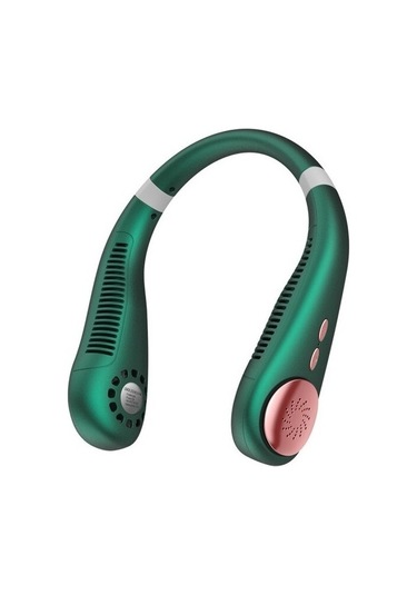 High Quality Shoe Bag Boyun Asma Fanı Portatif Ayarlanabilir Soğutma Fanı 9074 Yeşil