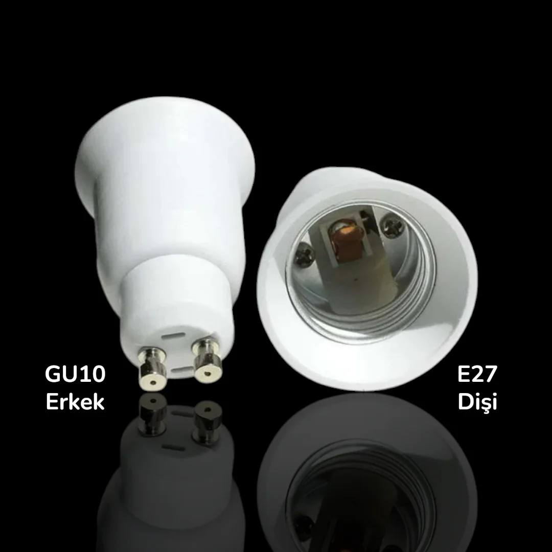 Gu10 Erkek E27 Dişi Duy Dönüştürücü Ampul Adaptörü Lamba Dönüştürme Aparatı