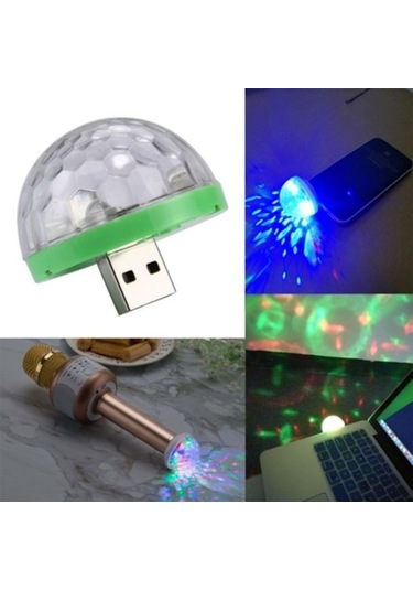 Sese Duyarlı Usb Girişli Rgb Renkli Mini Disko Topu Led Lambası (552785919)
