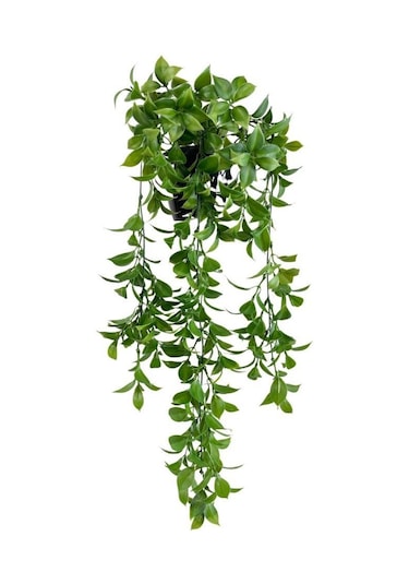 Yapay Çiçek Saksıda Sarkan Fejka Yeşil Limon Yaprağı Yapay Sarmaş