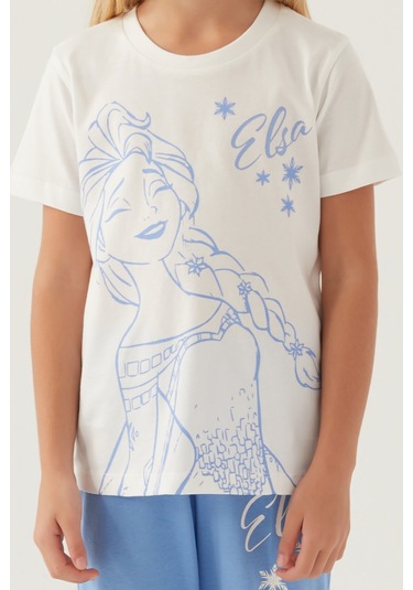 Frozen Star Krem Kız Çocuk Pijama Takımı 5274-42791 Krem