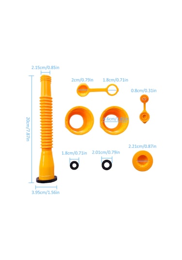 Shineyee Benzin Deposu Membran Değişim Seti - 1/2/5/10 Galon Depolara Uygun, Taşma Engelleme, 2 Tip Havuz Kapağı Ve 8mm Matkap Ucu Dahil, 4'lü Paket