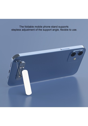 Youmex Alüminyum Çelik Gizli Telefon Tutucu - 360 Döner, Katlanabilir, Taşınabilir Ve Çok Fonksiyonlu - Gümüş