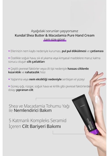 Besleyici El Kremi Kundal Shea Butter&macadamia Pure Hand Cream Aroma Edition 50ml French Lavender