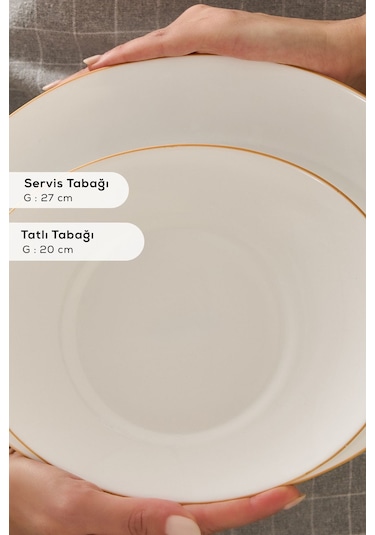 Karaca  Pure 24 Parça 6 Kişilik Yemek Takımı Gold