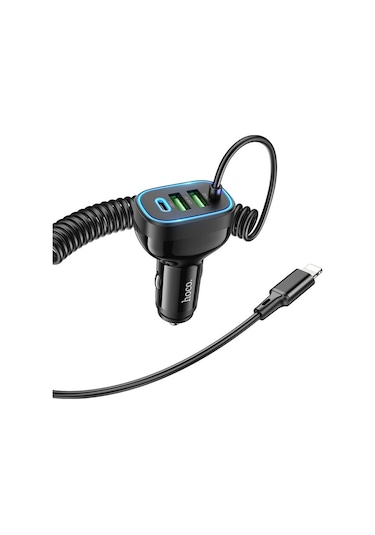 Hoco Nz11a 30w 2 Usb+ Type-c Girişli İphone Kablolu Araç Çakmakl
