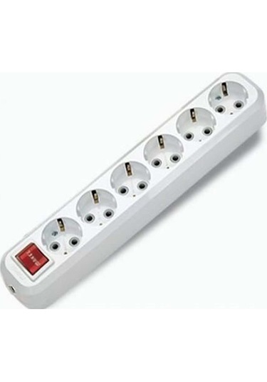 Almera 6lı Anahtarlı Topraklı Klemensli Priz