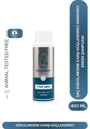 Siriussoft Saç Dökülmesine Karşı Güçlendirici Arındırıcı Erkek Şampuanı Vegan 400 Ml