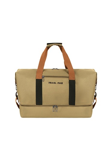 Sones Set Trolley Kısa Seyahat Çantası Islak Ve Kuru Ayırma Büyük Kapasiteli Depolama Paketi Bej