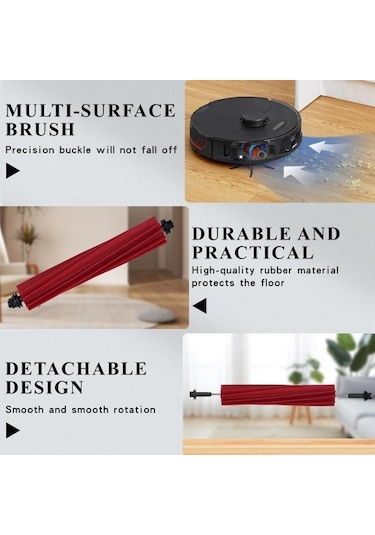 Unimarket 14 Adet S8 Pro Ultra/s8+/s8 Elektrikli Süpürge Yedek Parçası: Filtre, Paspas, Rulo, Yan Fırça Set 14 Adet Filtre