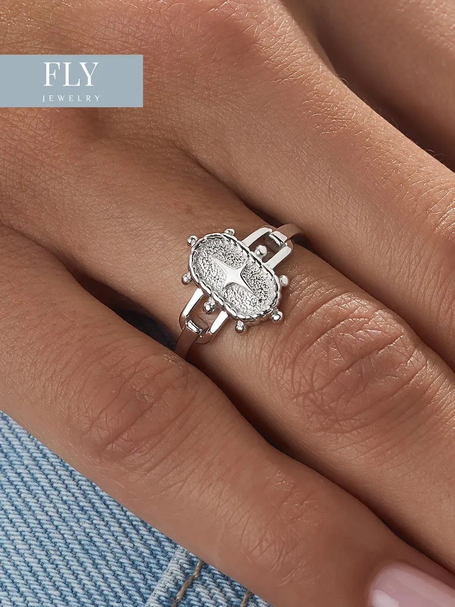 Fly Jewelry 925 Ayar Gümüş Yüzük 256688341 Gri