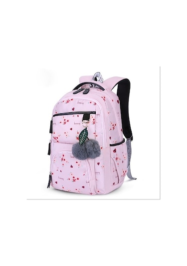 Baskılı Sırt Çantası Rfhyrw Pembe
