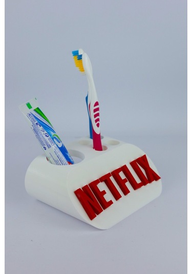 Netflix- Dekoratif Diş Fırçalık Beyaz
