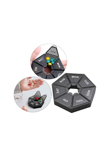 Suntek Weekly Hap Düzenleyici Kapaklı Hap Tutucu Hap Kutusu Diğer