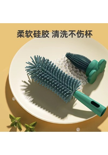 Tenfowee Bebek Silikon Biberon Fırçası Seti - Pipet Ve Emzik Temizleme Fırçaları - Kırmızı - Toksiksiz, Dayanıklı Ve Kullanıma Kolay