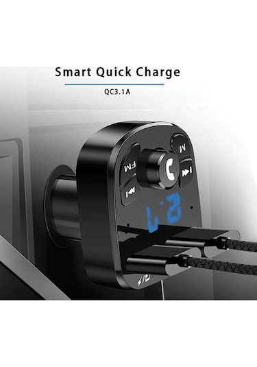 JOPUS F8 Bluetooth Araç Kiti Fm Transmitter