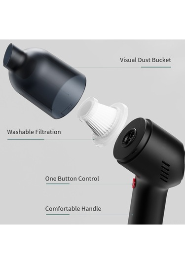 Yifomall "6000pa Güçlü Emişli Kablosuz Araç Ve Ev İçin Taşınabilir Şarjlı El Süpürgesi"