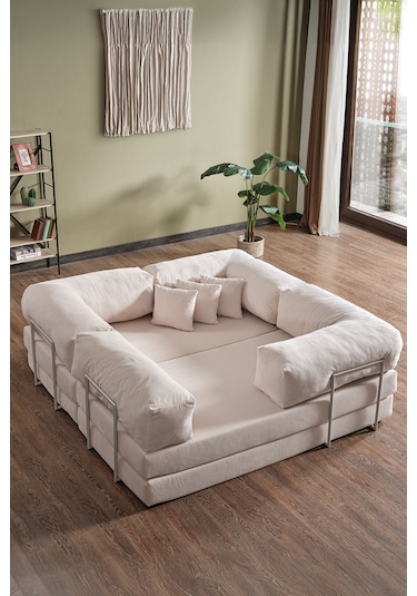 Legom Lucas Aktivite Koltuğu Yatak Olabilen Çok Amaçlı Kanepe L Koltuk Krem Krem