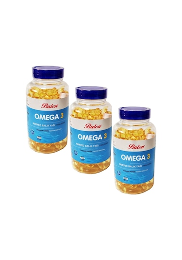 Balen Omega 3 Norveç Balık Yağı 1380 MG  200 Kapsül 3 Adet