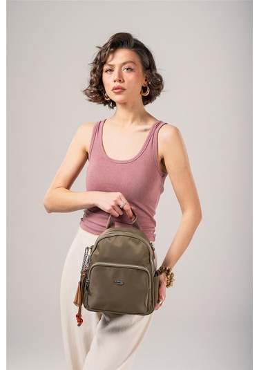 Ççs Kadın 18025 Sırt Ve Omuz Çantası Yeşil