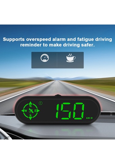 Suofeng Araç Hud Gösterge - Led Gps Hız Göstergesi, Yorgunluk Uyarısı Ve Işık Sensörlü